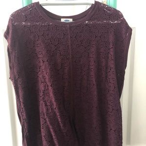 Lace front shirt